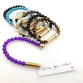 Unique Crystal Healing Intention Secret Message Bracelet Zodiac Sign Wish BraceletMantra Beaded Bracelets Packed with Card