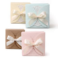 New Arrival Paper Candy Gift Packaging Boxes Custom  Printing Food Grade Paper Sugar Box for Dessert With Ribbon Bow