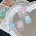 Wholesale pink Blue Star Flat Makeup Clips No Bend Crease Face Wash Mermaid Hair Pins Bobby Pins for Women Girls