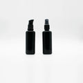 Luxury Cosmetic Containers and Packaging Spray Pump Bottle Oil Dropper Bottle Black Glass Bottles for Cosmetics