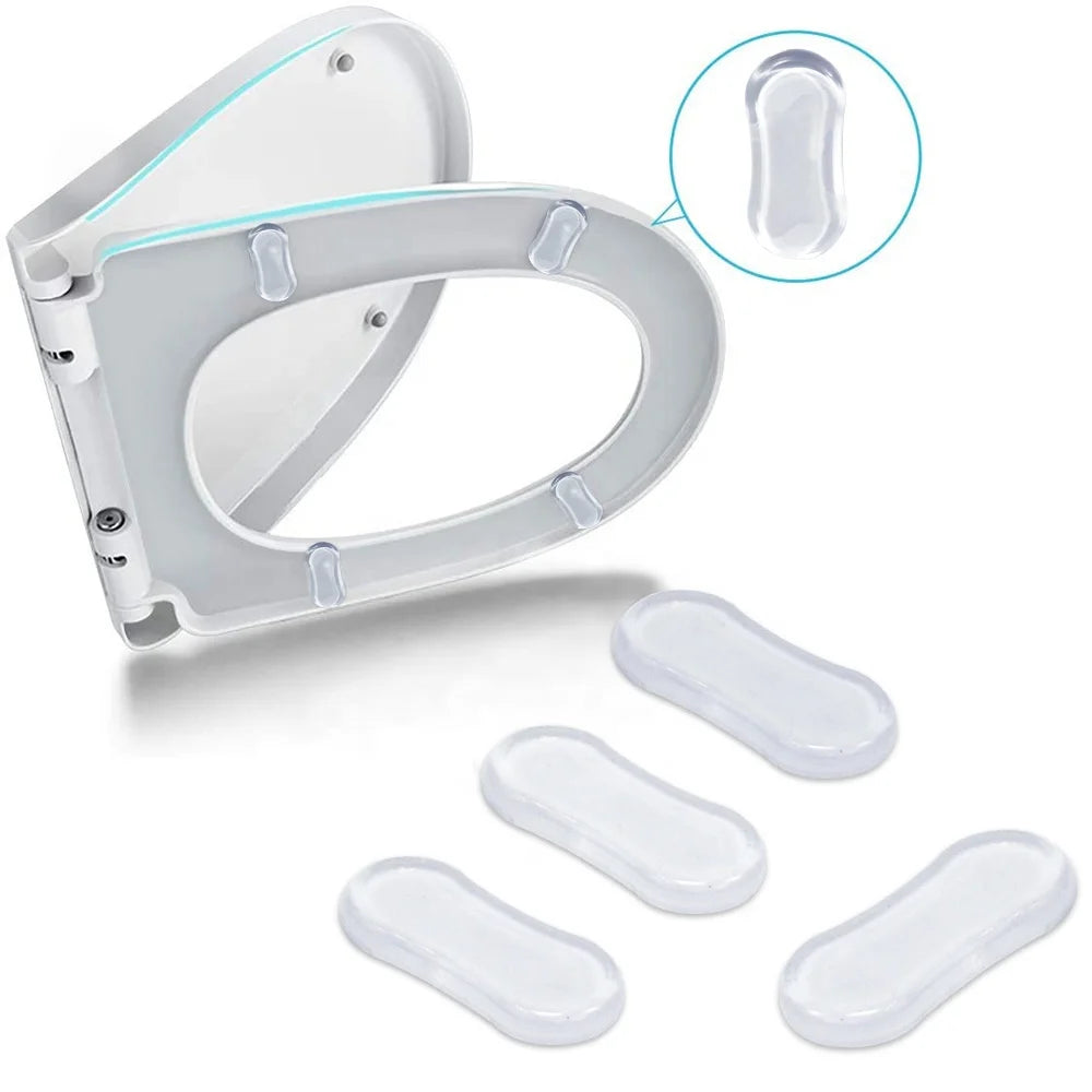 Universal Transparent Toilet Seat Bidet Stopping Bumpers Soft Rubber Self-adhesive Pads