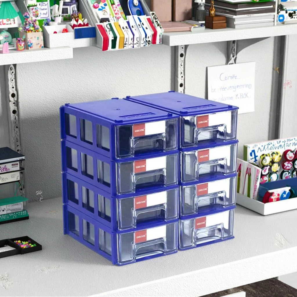 8pcs Mini PE Plastic Storage Drawer Organizer for Home Organization for Screws Crafts Sewing Jewelry