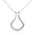 New Design Pendant Jewelry 925 Sterling Silver Ring Holder Necklace for Women