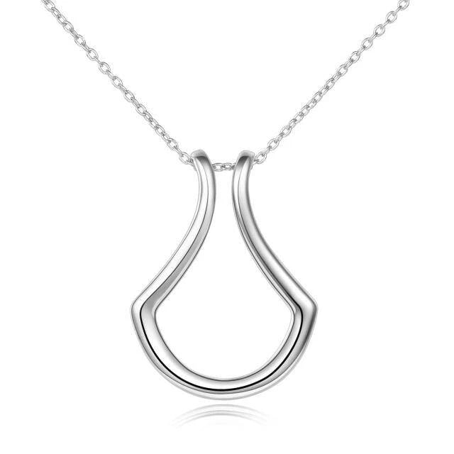 New Design Pendant Jewelry 925 Sterling Silver Ring Holder Necklace for Women