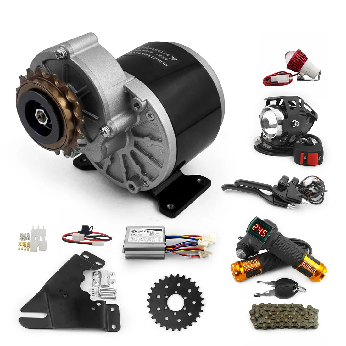 DIY City Common Bike Rear Drive Brushed Side Hung 350w 24v Motor Kit Bike Electric