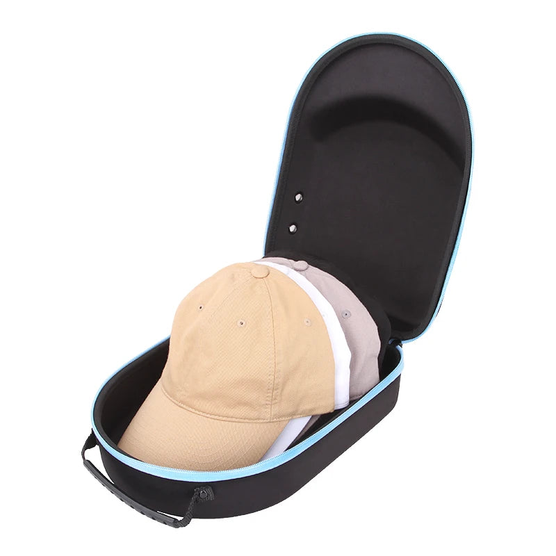 Custom EVA Hard Shell Hat Case Waterproof Cowboy Hat Case With Shoulder Strap Zipper Closure Shockproof Outdoor Usage
