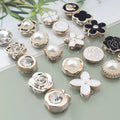 Luxury Wholesale Shirts Smart Buttons Women's Upper Garment No Sewing Magnet Pearl Buttons Round Versatile Western-style Button