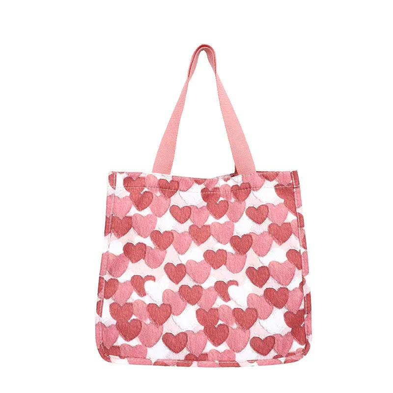Lady Two Shell Closure Large Capacity Canvas Shoulder Tote Bag 2023 New Fashion High Appearance Level