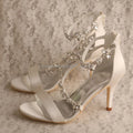 Put Your Name Ivory Wedding Party Wear Sandals 9CM