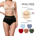 Shanhao OEM Reusable Leakproof Panties Organic Cotton Women High Waist Heavy Flow Period Panties PFAS-free Period Underwear