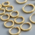 Fine Jewelry Wholesale Multi Sizes 925 Sterling Silver Plain Simplist Hoop Earrings Dainty Gold Earrings