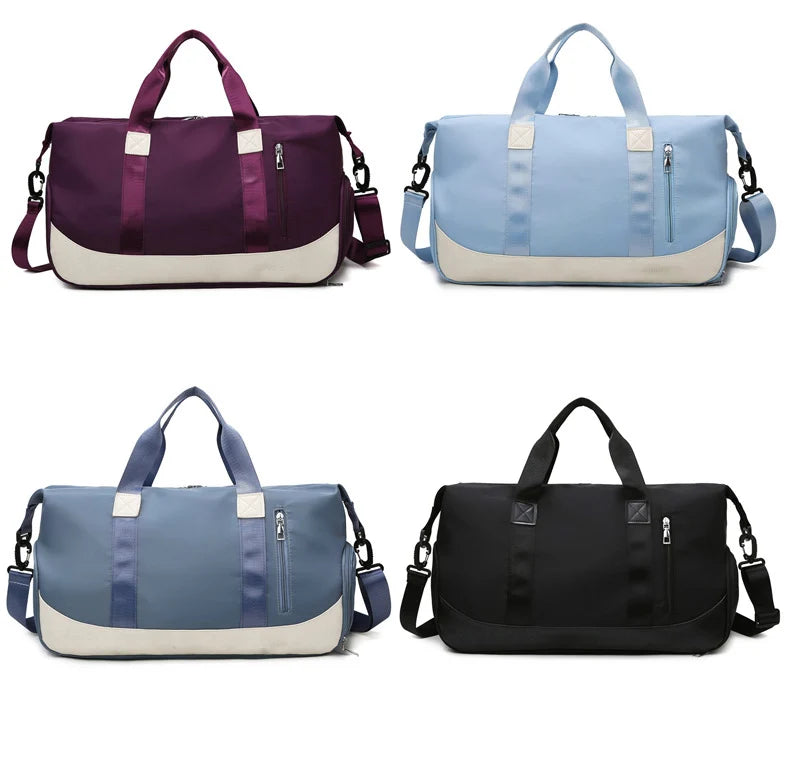 Multi Function Luxury Oxford Waterproof Outdoor Gym Fitness Basketball Sport Travel Duffle Bag Set with Shoe Compartment for Men