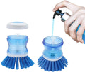 DOOSO Eco Friendly Kitchen Brush Soap Dispensing Palm Scrub Brush Kitchen Dishwashing Brush Scrubber Cleaning