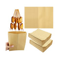Durable Kraft Paper BagsGreaseproof Sandwich Bags for Lunch 6 X 8 X 1 Inches