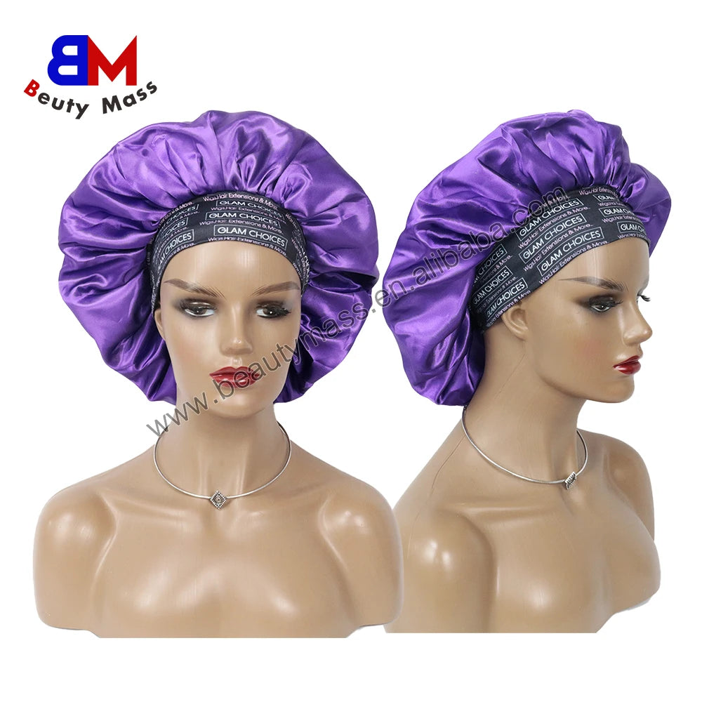 Customize Satin Bonnet With Band for Sleeping Wear Designer Printed Bonnet With Elastic Band