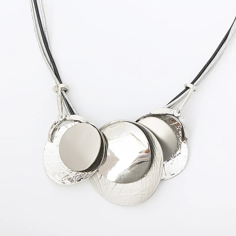 TongLing Necklace European and American Exaggerated High-end Fashion Niche Necklace Interlocking Multi-circle Pendant