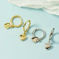 Dainty Jewelry Minimalist Charm Cartilage Small Huggie Hoop Earrings Cute Love Heart Dangle Drop Earring Gifts for Women Girls