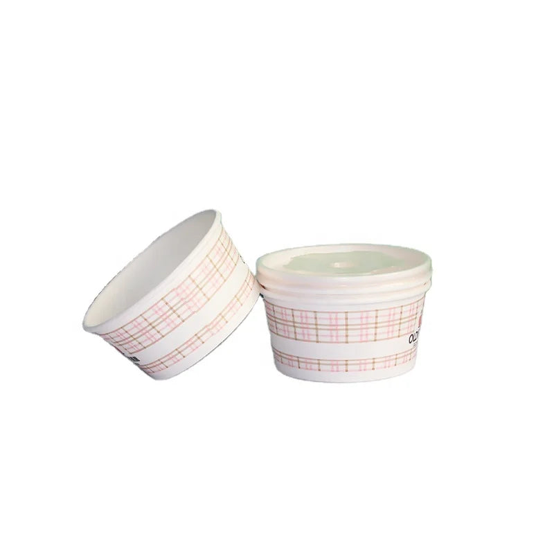 100% Biodegradable Disposable Kraft Cardboard Salad Bowl With PP Lid