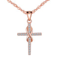 14k Gold Plated Cross Pendant Necklace 925 Sterling Silver Necklace Cross