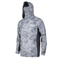 HUK Men's Performance Camo Sublimation Hooded UV Fishing Shirt Breathable Quick Dry Sun Blocking 100% Polyester Plus Size
