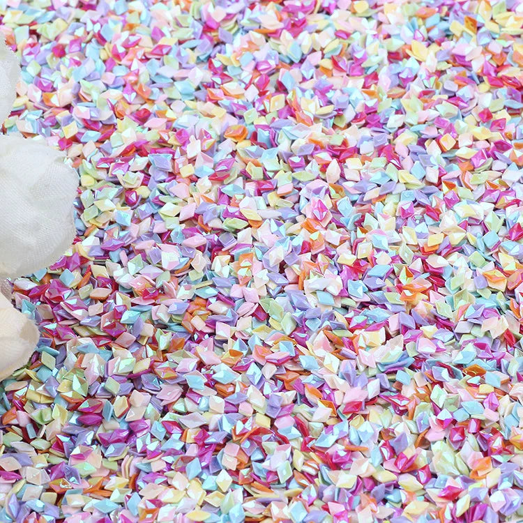 Tiny Diamond Glitters 3D Nail Art Design PVC Rhombus Shapes Rhinestones Sequins Accessories for Manicure Makeup DIY Crafts