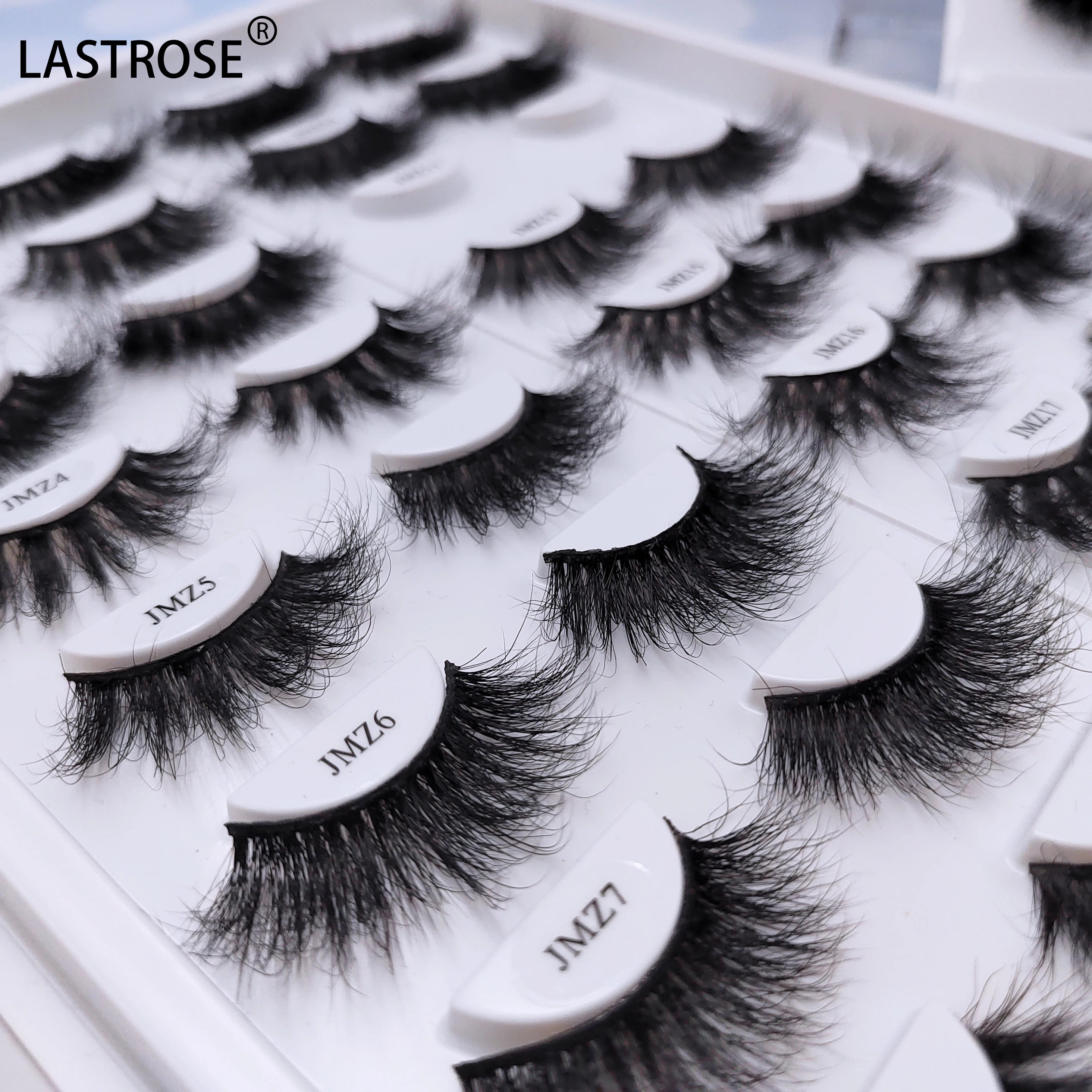 Best Selling Luxury 25mm Mink Eyelash 3D Full Strip Lashes Private Label Fluffy 3D Mink Lashes MOQ 10 Pairs
