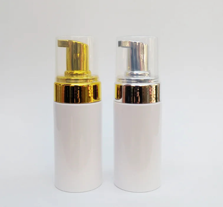 Empty Plastic Brush Pump Bottles 100ml-200ml Facial Cleansing PET Foam Mousse Screen Printing Pump Sprayer Shampoo 100PCS