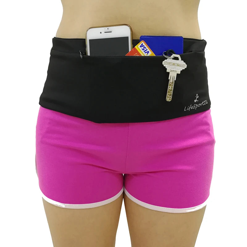 Hiking Fitness Exercise Sporting Pouch Money Runners Fuel Belt Custom Fanny Pack Workout Running Belt Spandex Runner Waist Pack