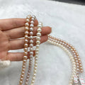 White Pink Purple 2A 2-12mm Natural Freshwater Round  Shape Loose Pearl Strand for Jewelry Making