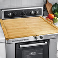 Tempered Stainless Steel Ceramic Gas Silicone Still Bamboo Cook Burner Noodle Board Wood Stove Top Cover for Electric