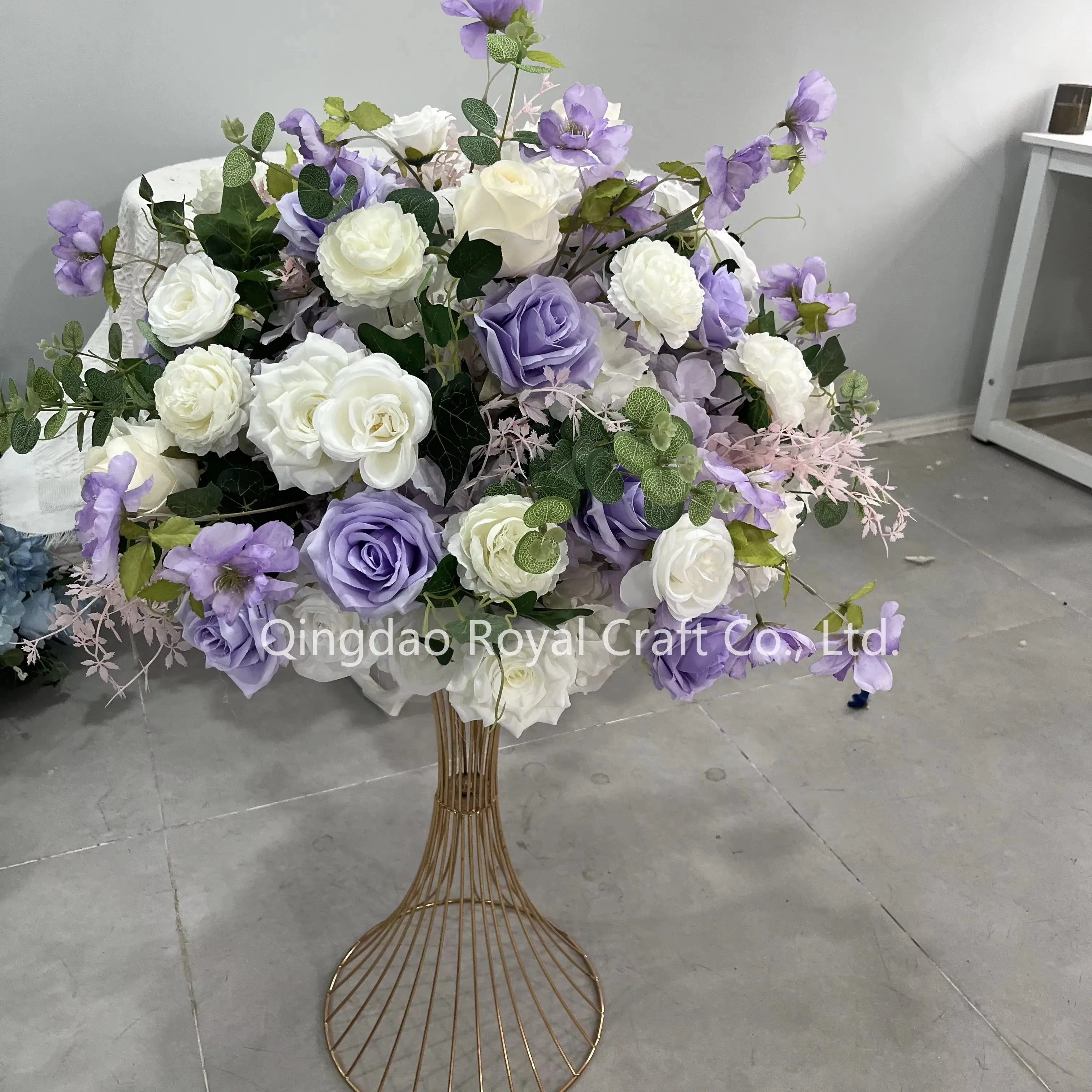 OEM Artificial Flowers Balls Supplies White Rose Peony Hydrangea Flower Ball for Wedding Centerpieces & Table Decorations