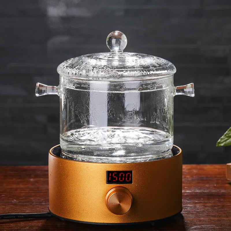 Heat Resistant Thickening Glass Borosilicate Glass Cooking Pot With Cover Soup Pot