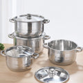 Wholesale 5-Piece Thickened Stainless Steel Glass Pot Set Multi-Layer Base Dishwasher Modern Design-Sustainable MegaBDM