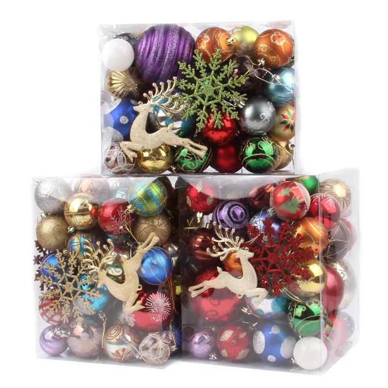 Manufacturers Wholesale Christmas Decorations Christmas Tree Pendants 60-70 Barrels Plastic Light Matte Christmas Balls
