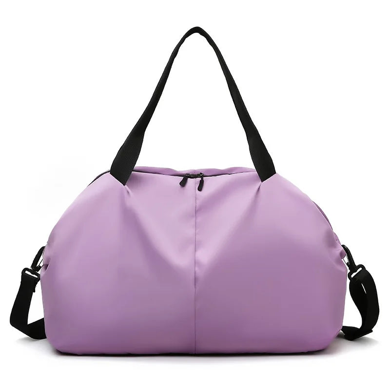 Women's Large Capacity Fashionable Nylon Gym Bag-Waterproof Swimming Sports Bag Multifunction Hand Carry Travel Duffle for