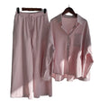 Fashion Womens Spring Long Pants Sets Cotton Linen Long Sleeves Outfit Causal Suit V Neck 2 Pieces Button Shirt Pant Set
