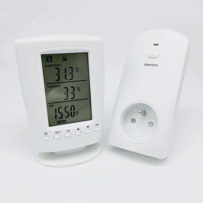 Energy Saving Wireless Plug in Thermostat Electric Heating Devices Such As Air Conditioner/Boiler/Incubator