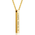 Customised Name Women's Stainless Steel Thin Blank Bar Pendant Chain Necklace Fashionable Personalised Fine Pendants & Charms