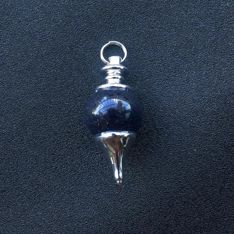 DIY Fashion design Blue Sand stone Gemstone Ball Pendulum Dowsing Pendulum for decorating