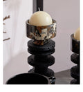 SAIDKOCC Nordic Style Living Room Rest Area Coffee Table Desktop Natural Marble High Footed Creative Candle Holder