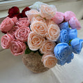 China Factory Good Quality  9-head  Imperial Rose Bundle  Artificial Flowers