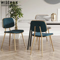 WISEMAX FURNITURE Modern Luxury Wholesale Metal Chair Restaurant Furniture Dining Room Fabric Upholstery Dining Chairs for Cafe