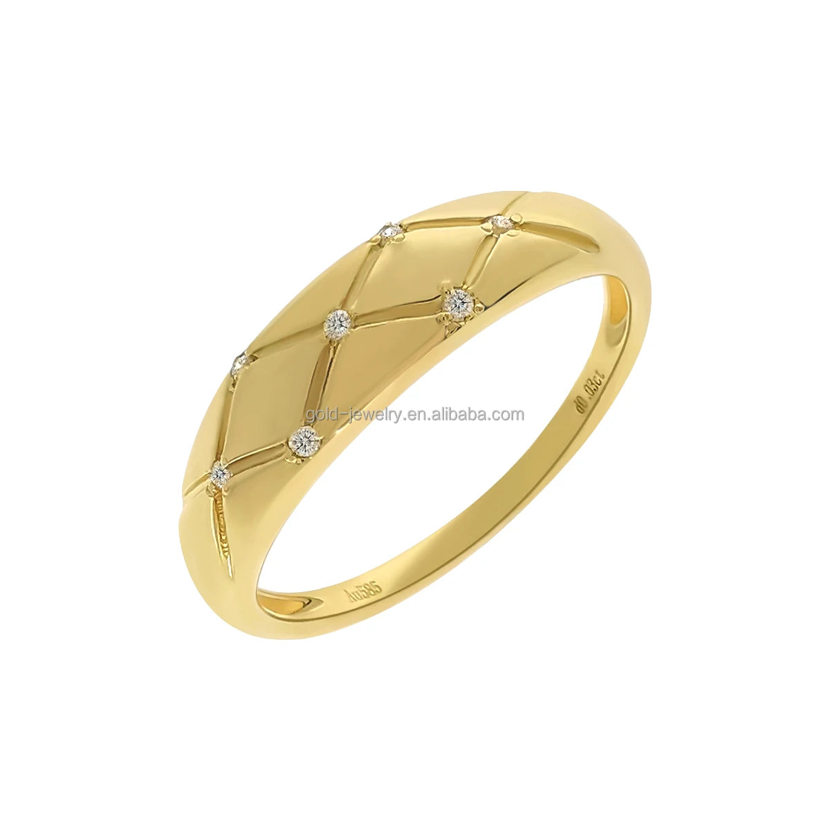 Real Gold Fine Jewelry AU585 14k Diamond Ring Women Finger Engagement Ring Gold Gift Chinese Factory 14K Gold Ring