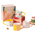 Hot Selling 3D Ins Love Cute Girl Mug Creative Handdrawn Ceramic Mug with Modern Design Gift Box Spoon Accessory for Giveaways MegaBDM