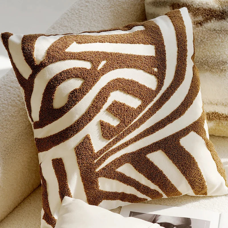 Luxury Cushions for Home Decor Cushion Cover Tuft Embroidery Throw Pillow Cover Plush Faux Sherpa Fur Pillows for Couch MegaBDM