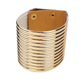 HANSIDON Fashion Statement Leather Cuff Bracelets Handmade Adjustable Gold Plated Bracelets Bangle Trendy Jewelry