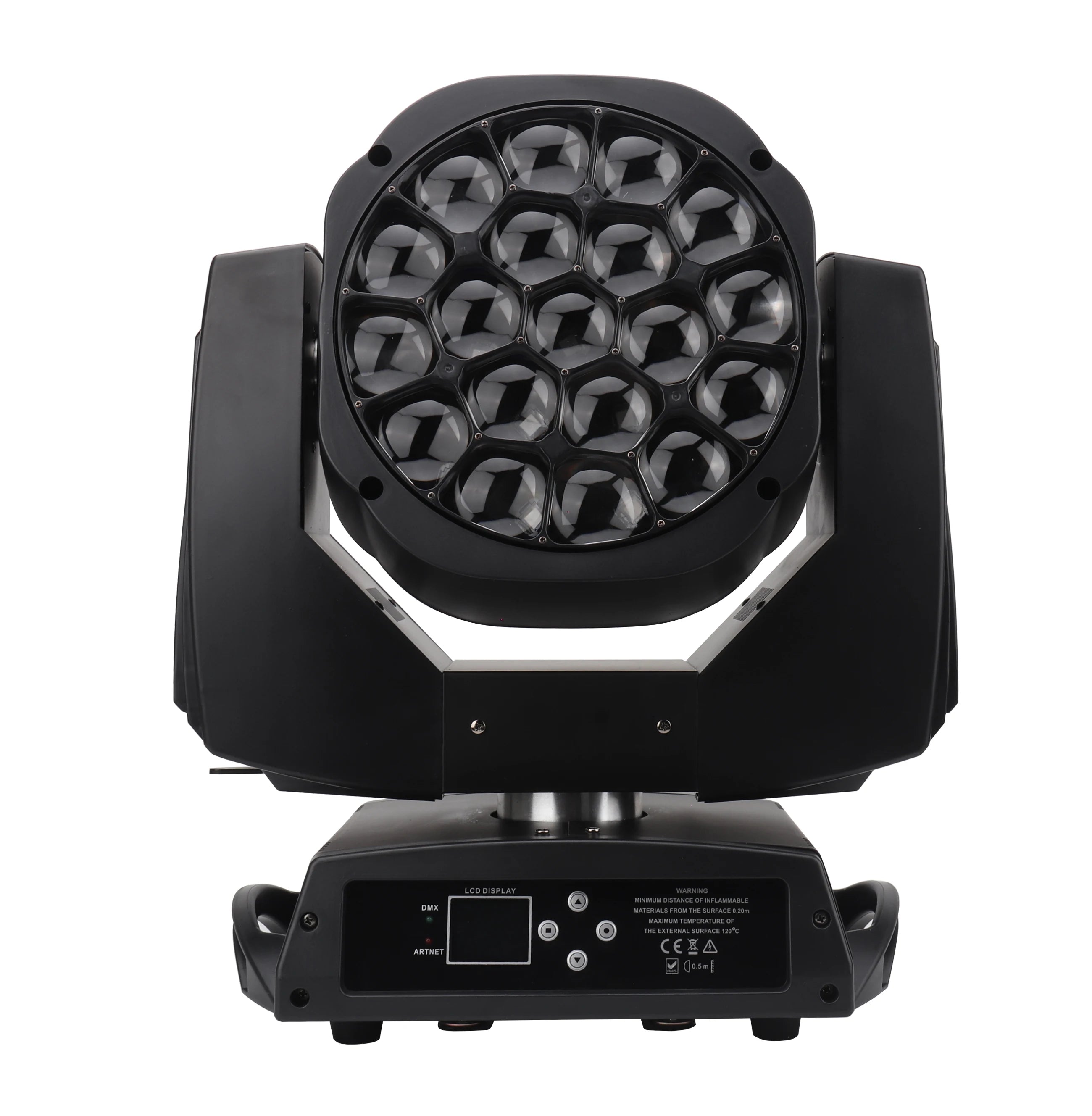 19 Pcs Bee Eye Moving Head 19x15w Rgbw Stage Light Led Zoom Wash  Light