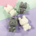 Natural Rabbit Shape Konjac Facial Sponges with Activated Charcoal Aloe Vera for Gentle Face Cleansing and Exfoliation