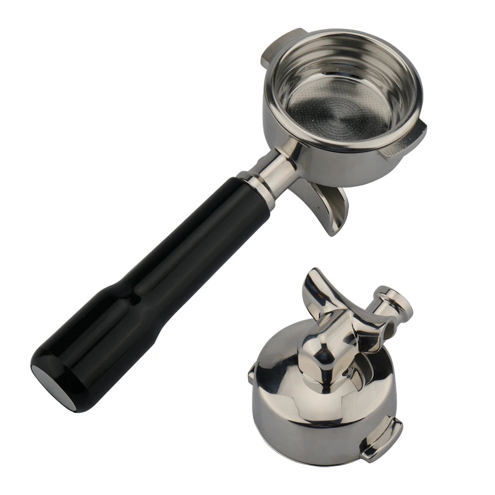 Espresso Machines 58mm Spouted Portafilter Head 304 Stainless Steel E61 Universal Black Portafilter Coffee Spout Double Open