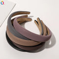 PU Leather Headband Autumn Winter Style Brown Color Head Decoration